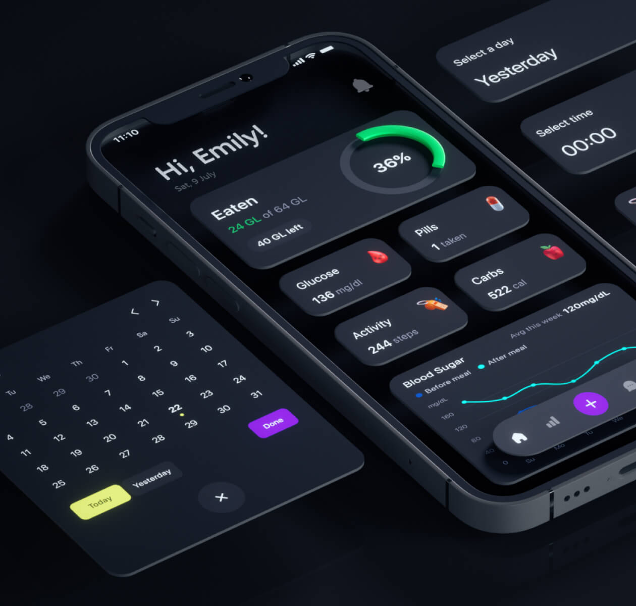 Glume – healthcare mobile app for diabetics - Website Development - Photo 5